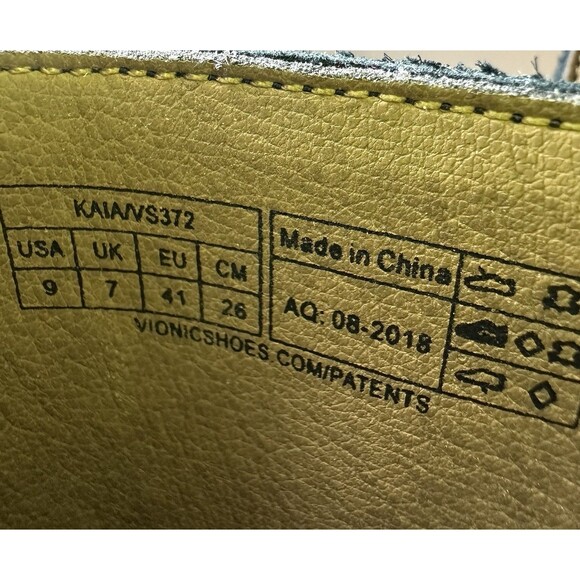 Vionic Kaia Black‎ Suede Chunky Heel Ankle Strap Sandals Women's 9 - Picture 10 of 11